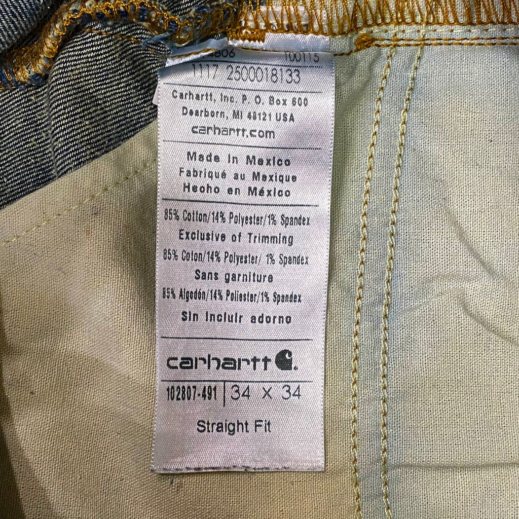 Carhartt Rugged Flex B08 Straight Fit Tapered Leg Jeans 34 x 34