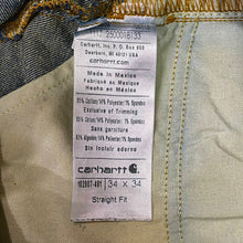 Load image into Gallery viewer, Carhartt Rugged Flex B08 Straight Fit Tapered Leg Jeans 34 x 34
