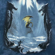 Load image into Gallery viewer, Vintage 2002 The Mountain Dragon &amp; Wizard Fantasy T-Shirt Men’s Medium
