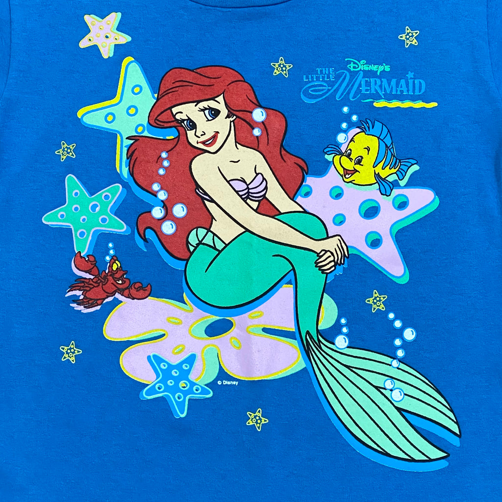 Vintage 90's Disney The Little Mermaid T-Shirt Girls Size 10