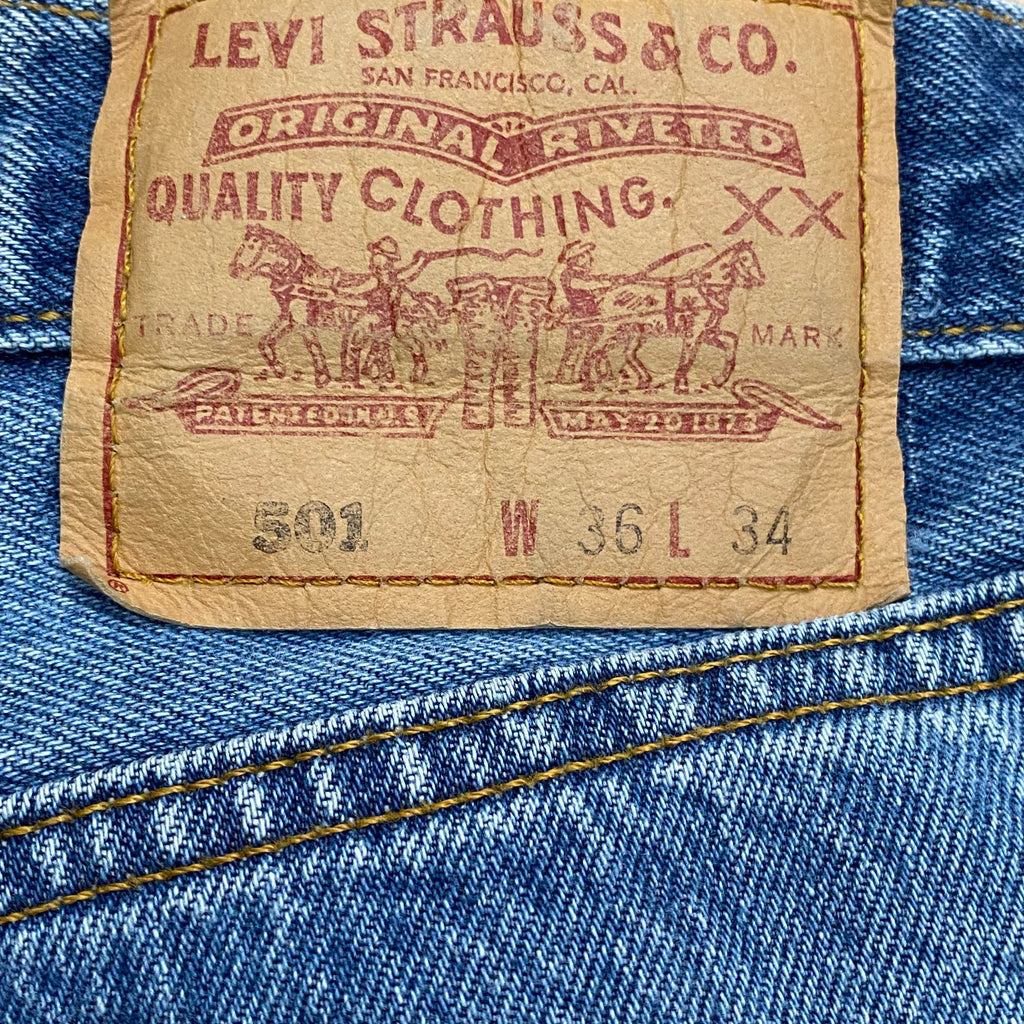 Vintage Levi’s 501 XX Button Fly Medium Wash Jeans 36 x 34