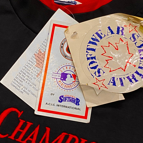 Vintage 1992 MLB Toronto Blue Jays World Champions Softwear T-Shirt Mens Medium