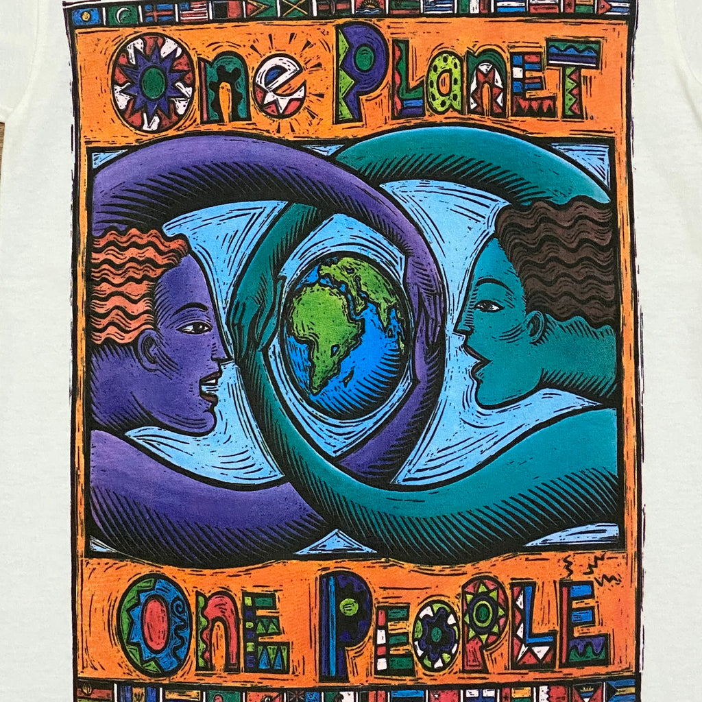 Vintage 1994 Human-I-Tees One Planet, One People T-Shirt Kids Size 10-12