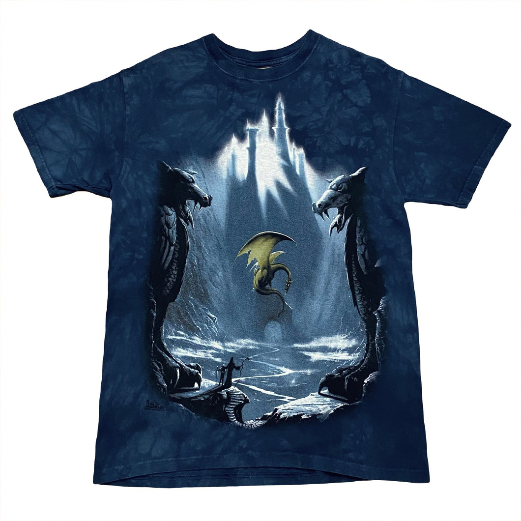Vintage 2002 The Mountain Dragon & Wizard Fantasy T-Shirt Men’s Medium