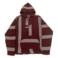 Primitive Skateboarding Burgundy Striped Baja Poncho Hoodie Men’s Large