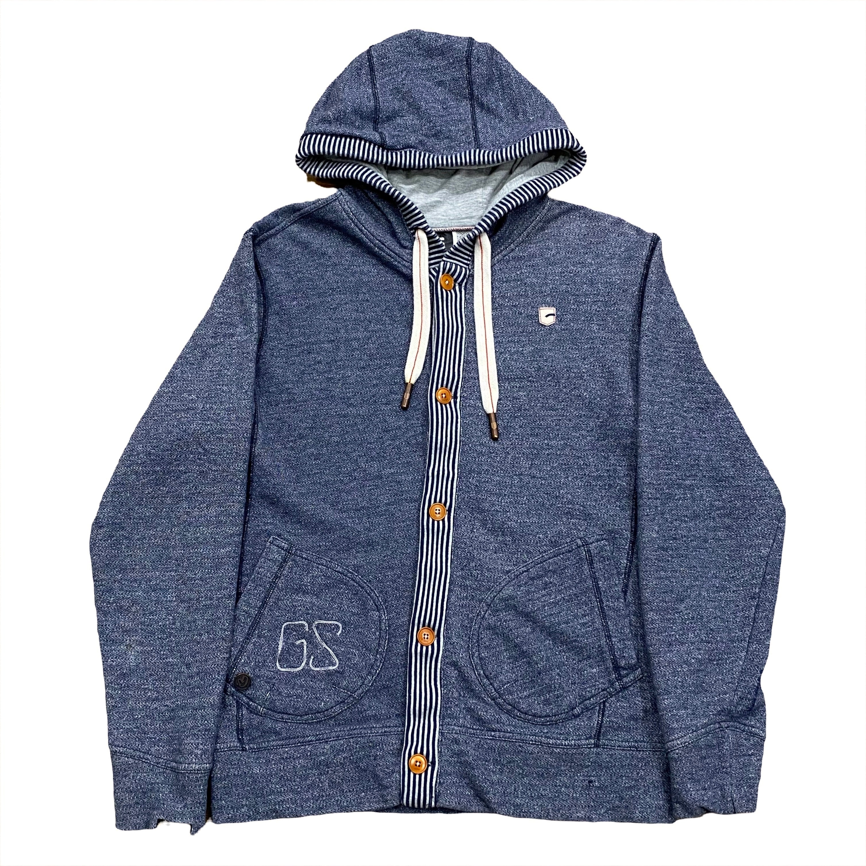 G Star Raw Hibiki Button Up Hoodie Large