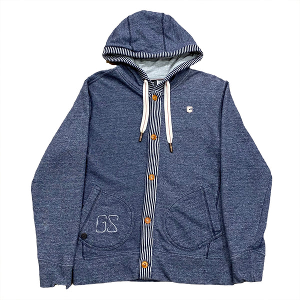 G Star Raw Hibiki Button Up Hoodie Large