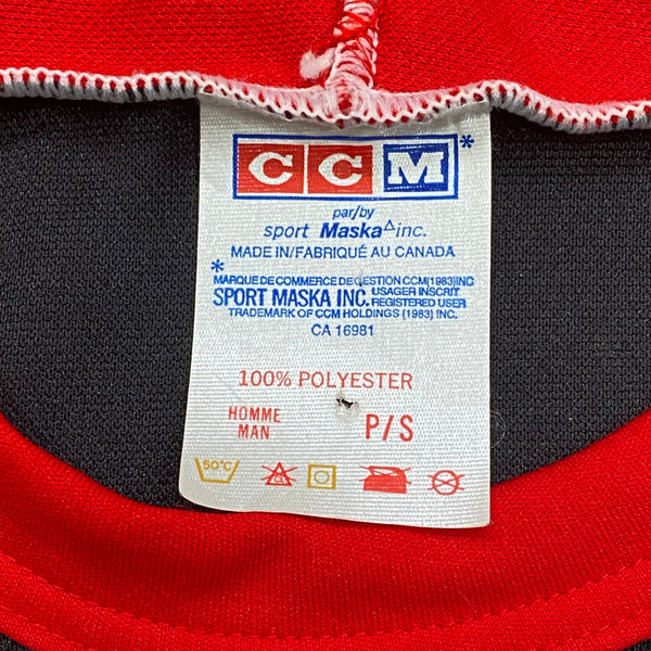 Vintage CCM NHL Chicago Blackhawks Barber Pole Maska Hockey Jersey Men’s Small