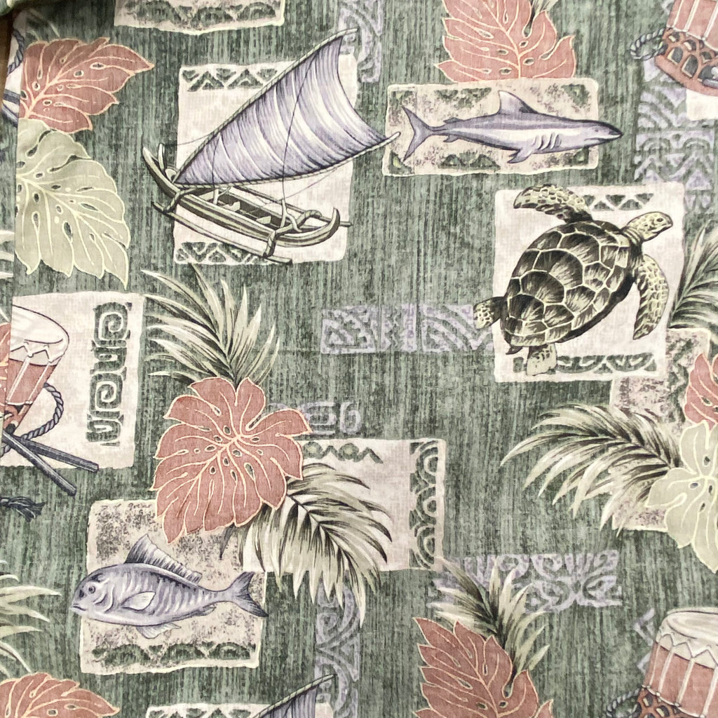 Vintage RJC All Over Print Hawaii USA Hawaiian Shirt 2XL