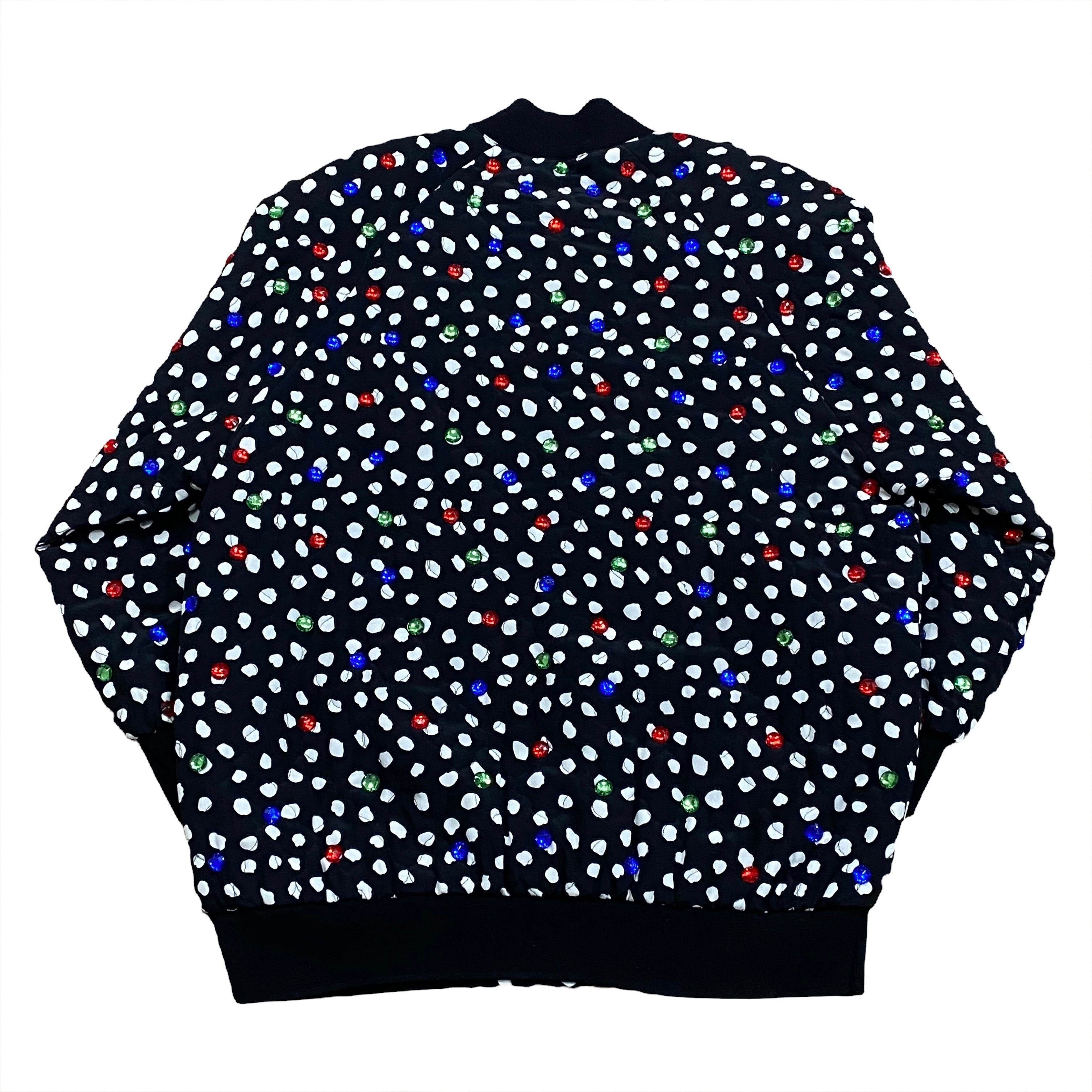 Vintage 80’s Adam Douglass x Adrianna Papell Silk All Over Print Jewelled Snap Button Jacket Women’s Medium