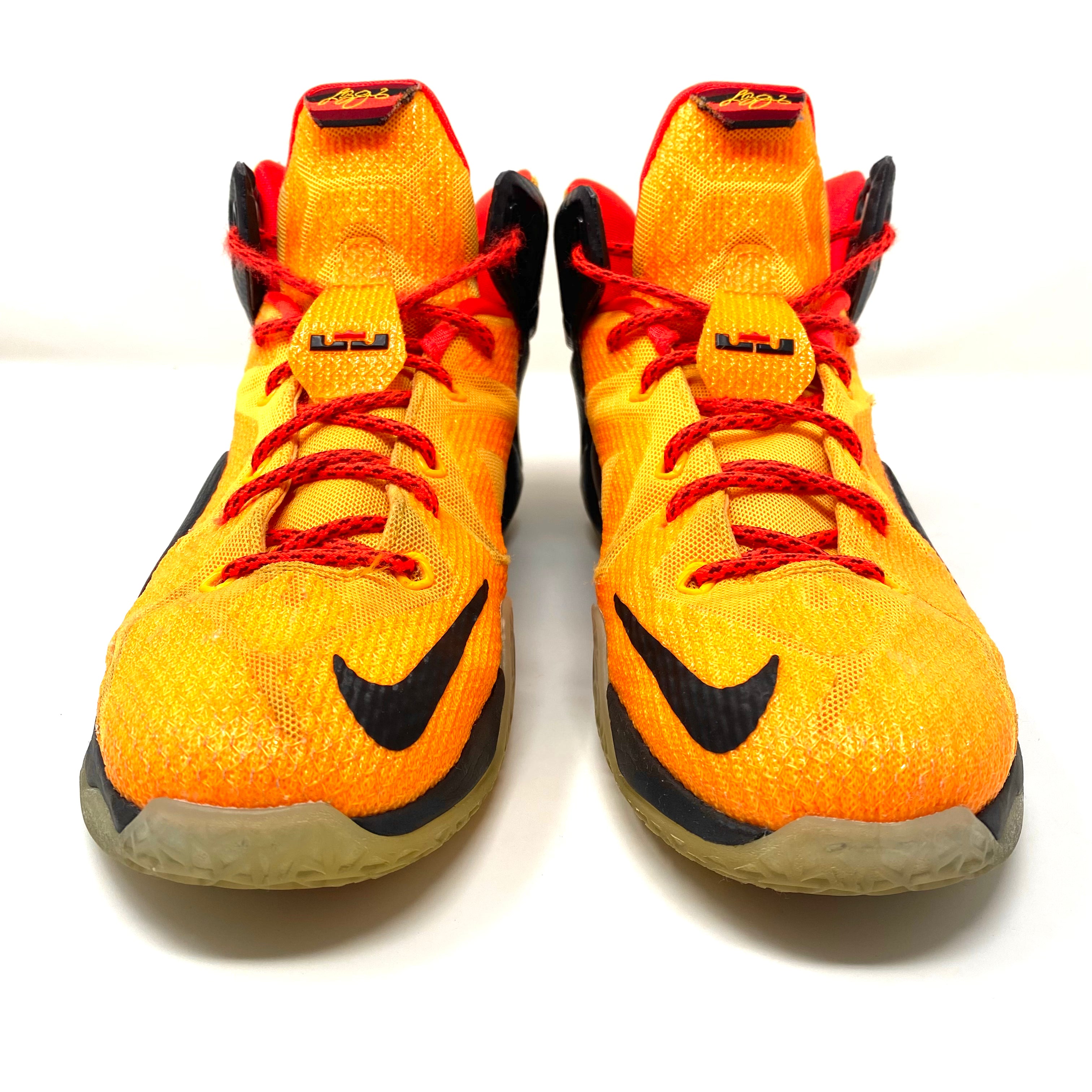 Nike LeBron 12 XII GS Laser Orange Witness 685181-830 Basketball Sneakers 7Y