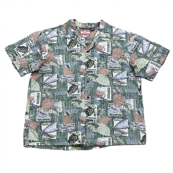 Vintage RJC All Over Print Hawaii USA Hawaiian Shirt 2XL
