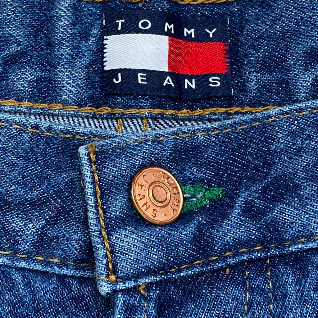 Vintage Tommy Hilfiger Flag Patch Boot Cut Jeans 34