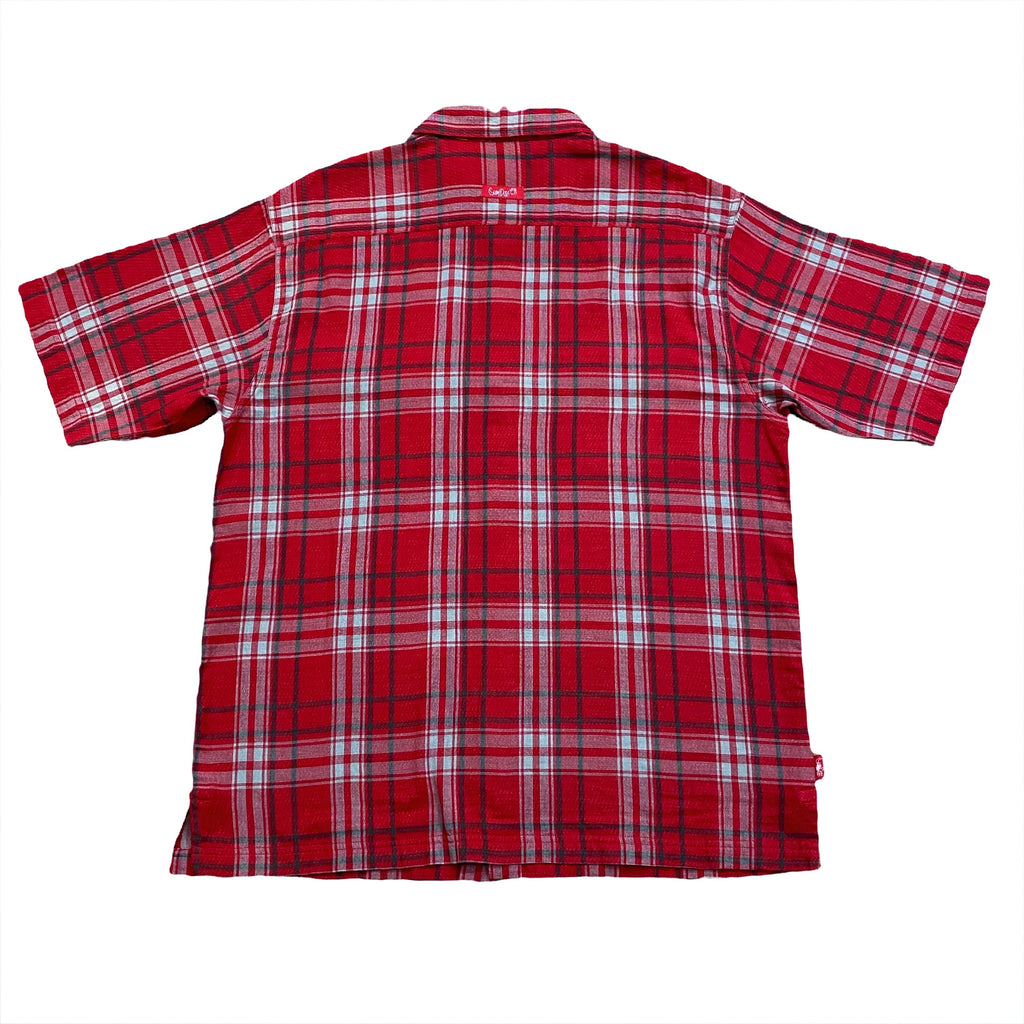 Snoop Dogg Clothing Embroidered Plaid Button Down Shirt Large