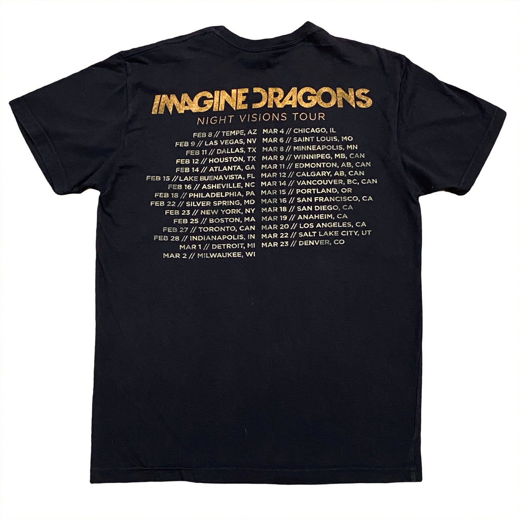 Imagine Dragons 2013 Night Visions Tour T-Shirt Small