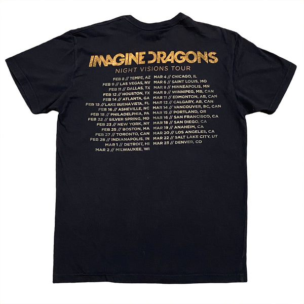 Imagine Dragons 2013 Night Visions Tour T-Shirt Small