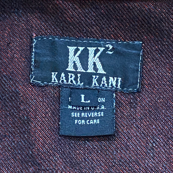 Vintage Karl Kani KK2 Orange/Red Shimmer Denim Jacket Women’s Large