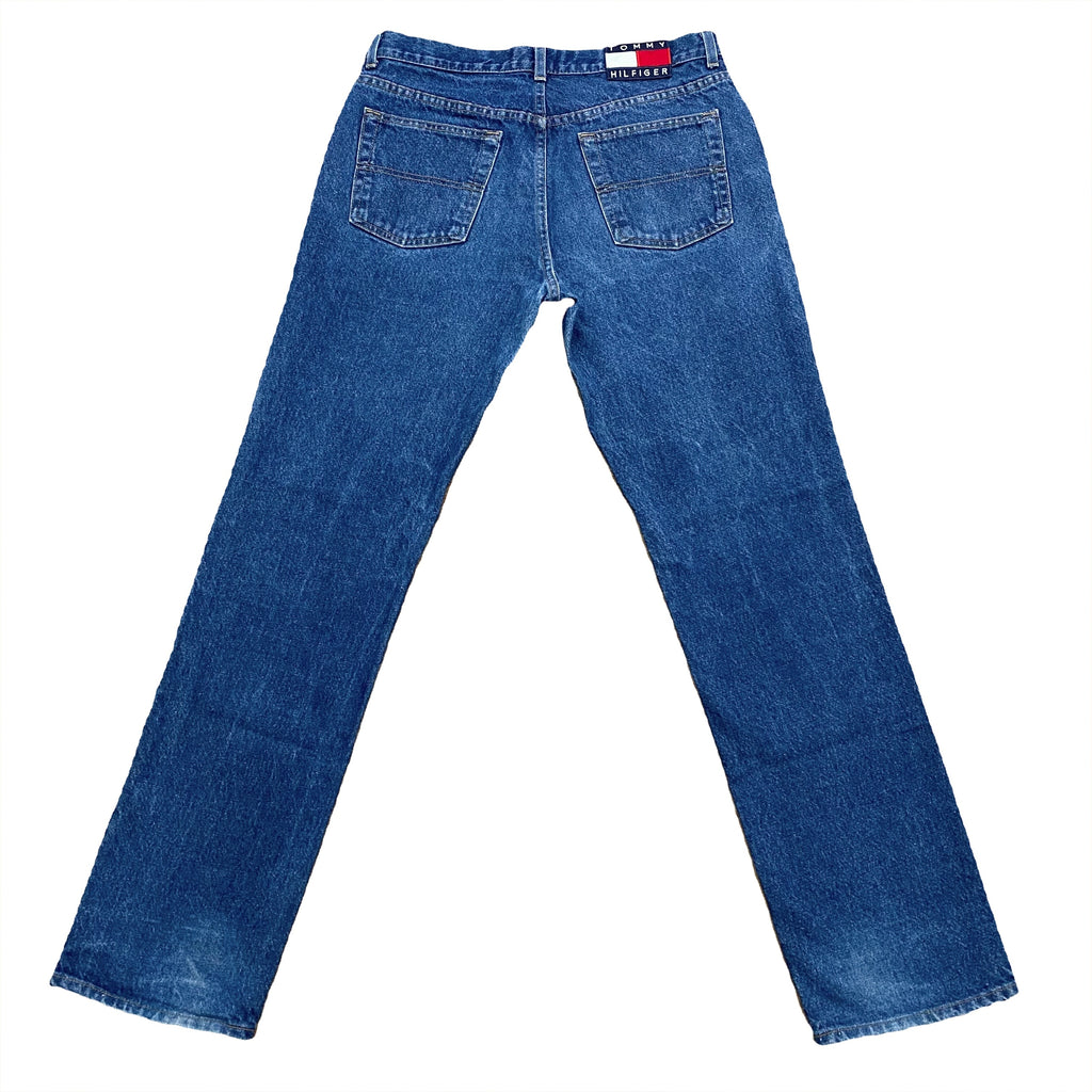 Vintage Tommy Hilfiger Flag Patch Boot Cut Jeans 34