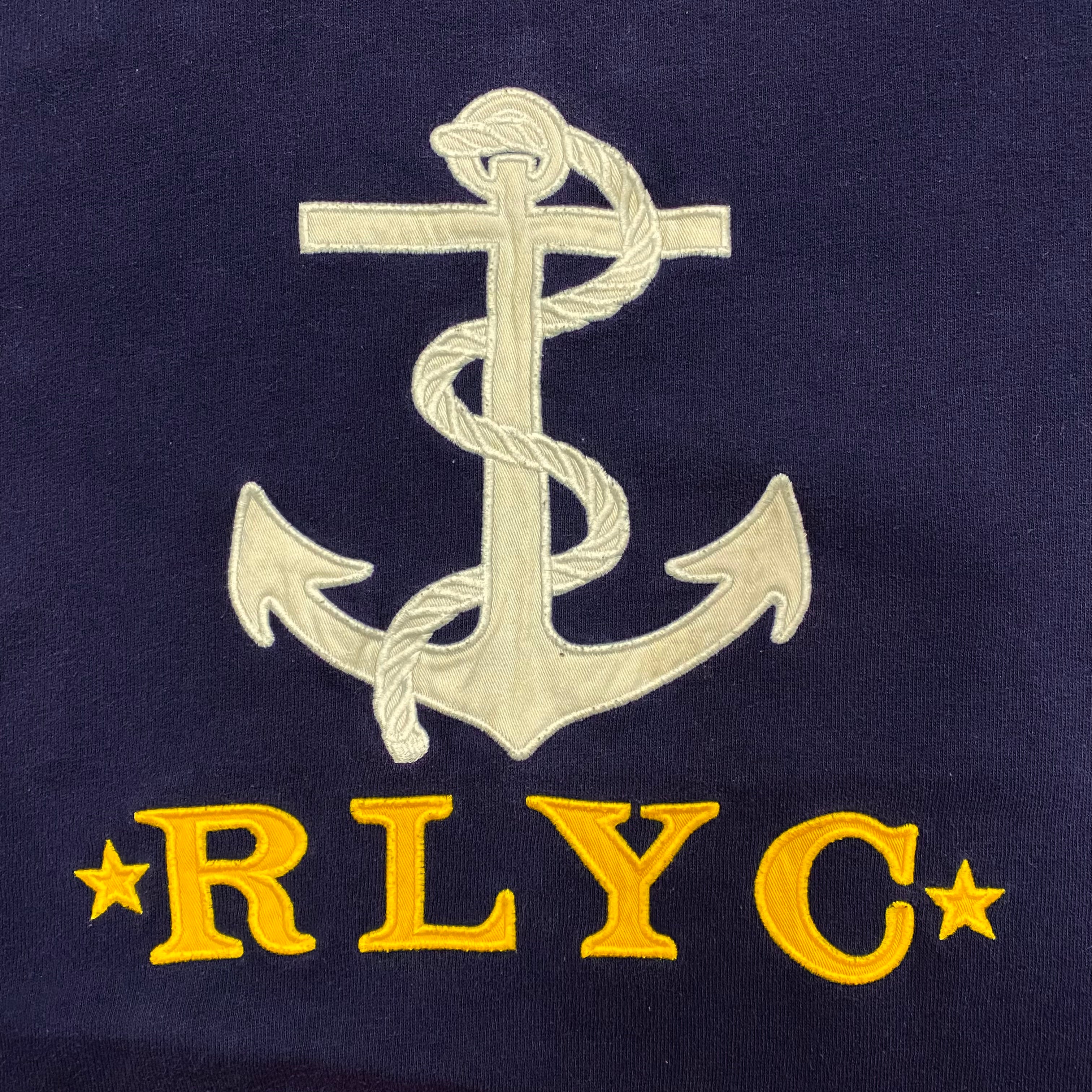 Polo Ralph Lauren RLYC Yacht Club Anchor Logo Cropped Sweatshirt Women’s Large