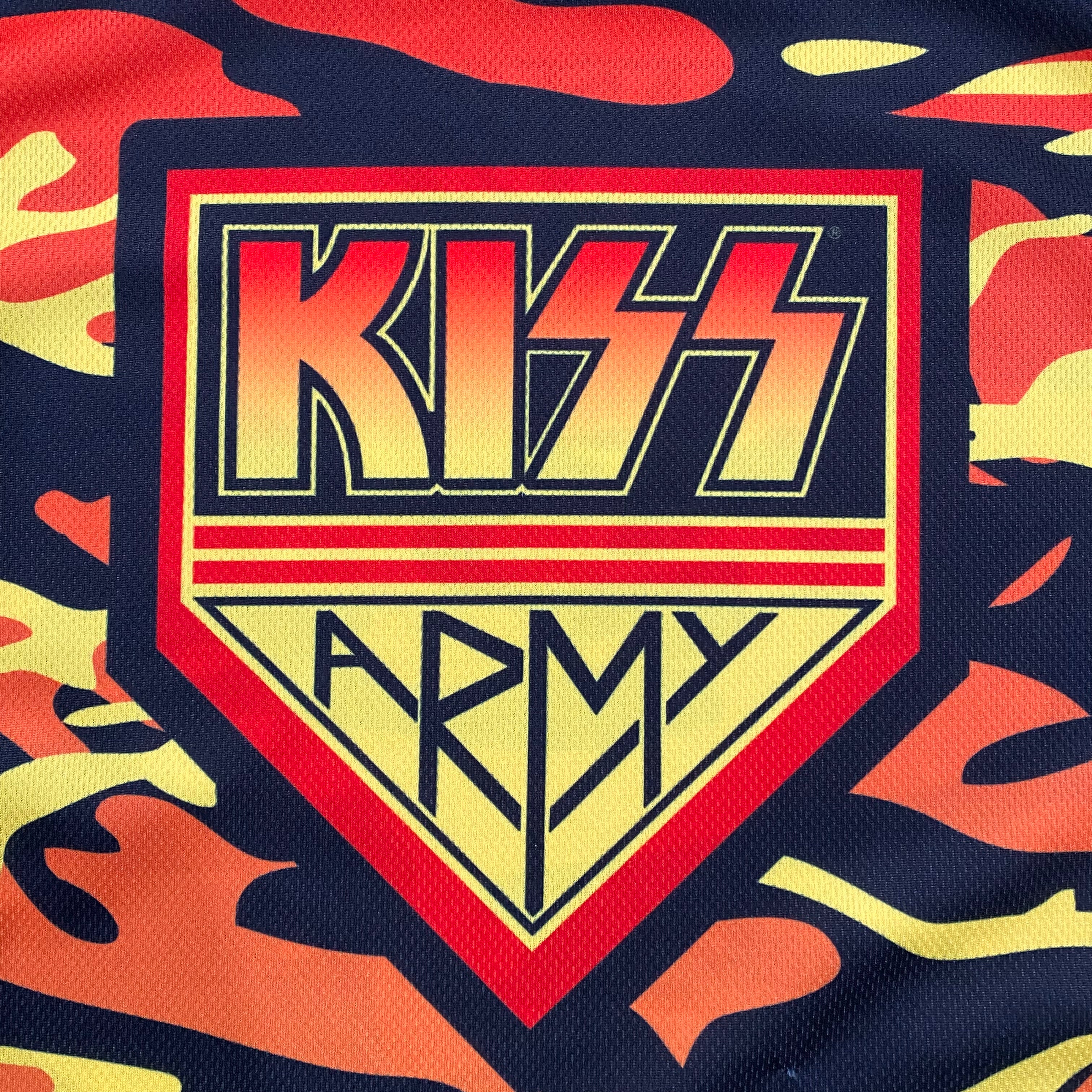 Primal Wear 2007 Kiss Army Camo Jersey Shirt Large