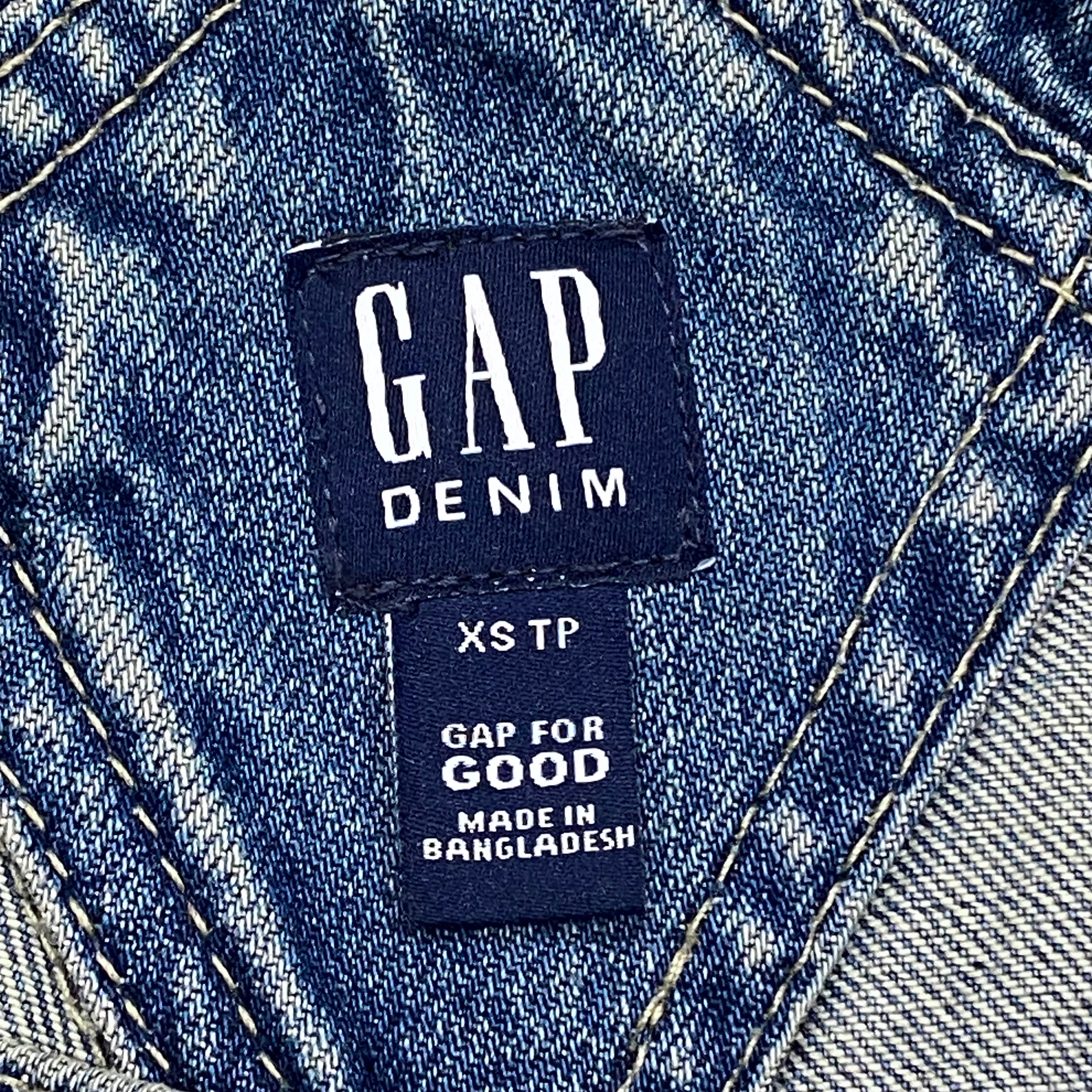 Gap Denim Y2K Bib Shortall Cut Off Short Overalls Women’s XS