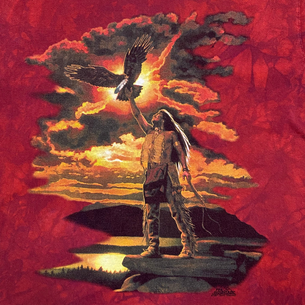 Vintage 1997 The Mountain Native American Eagle Stone Washed T-shirt Men’s XL