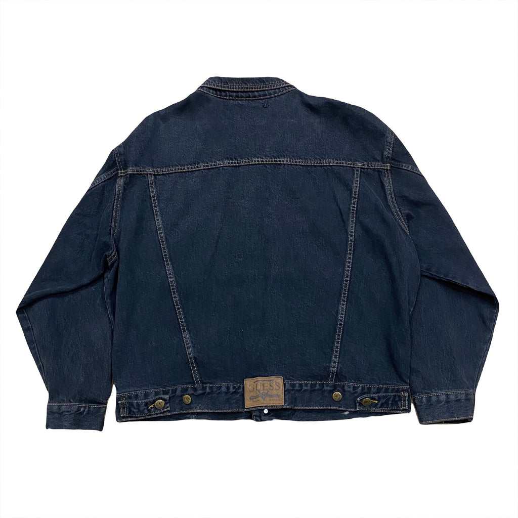 Vintage Guess USA Black Denim Jacket Men’s Large