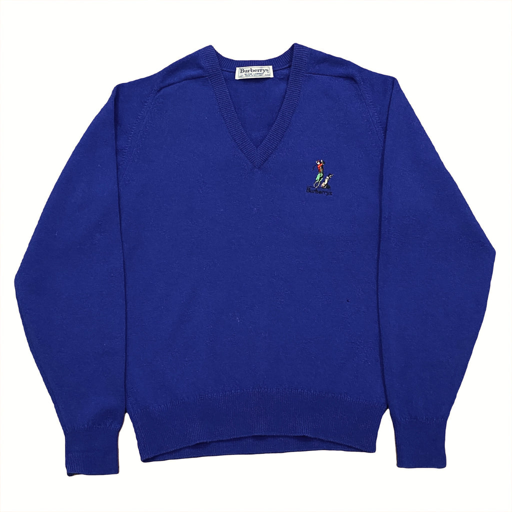 Vintage Burberrys Golf Logo Embroidered Lambswool Sweater Men’s Small