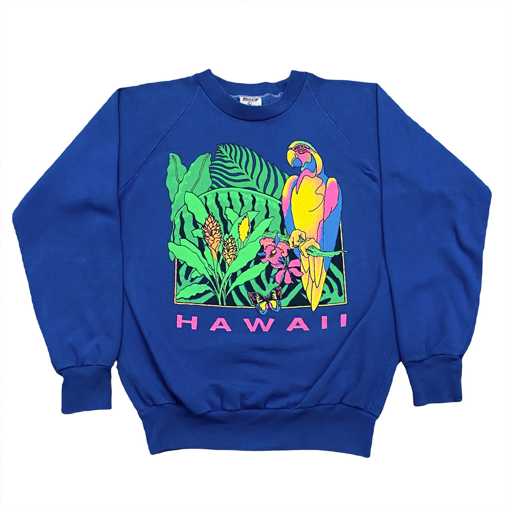 Vintage Hawaii Parrot Tuff-T Neon Sweatshirt Women’s Large