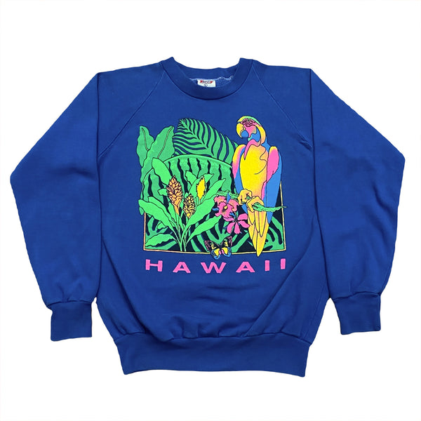 Vintage Hawaii Parrot Tuff-T Neon Sweatshirt Women’s Large