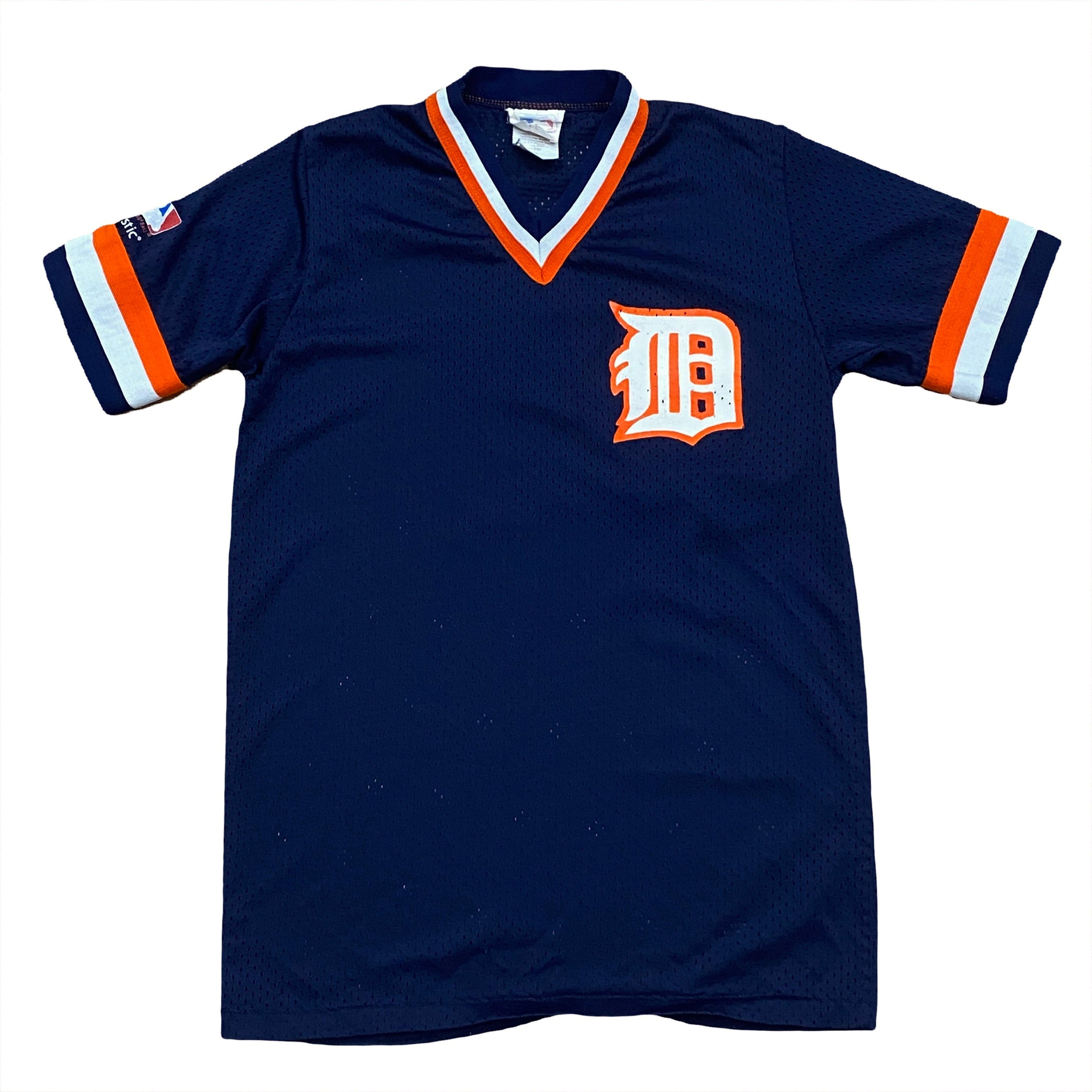 T-shirt Vintage Detroit Tigers Majestic, Deux Boutons, Jersey, Taille XL Jeune