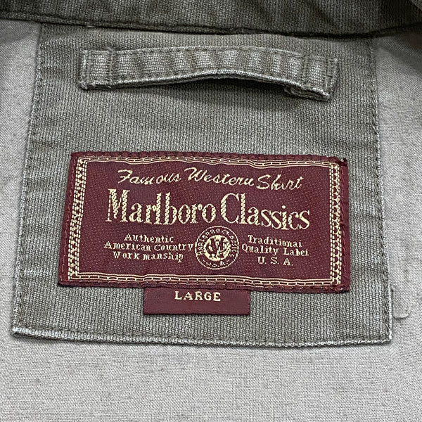 Vintage Marlboro Classics Khaki Utility Jacket Large
