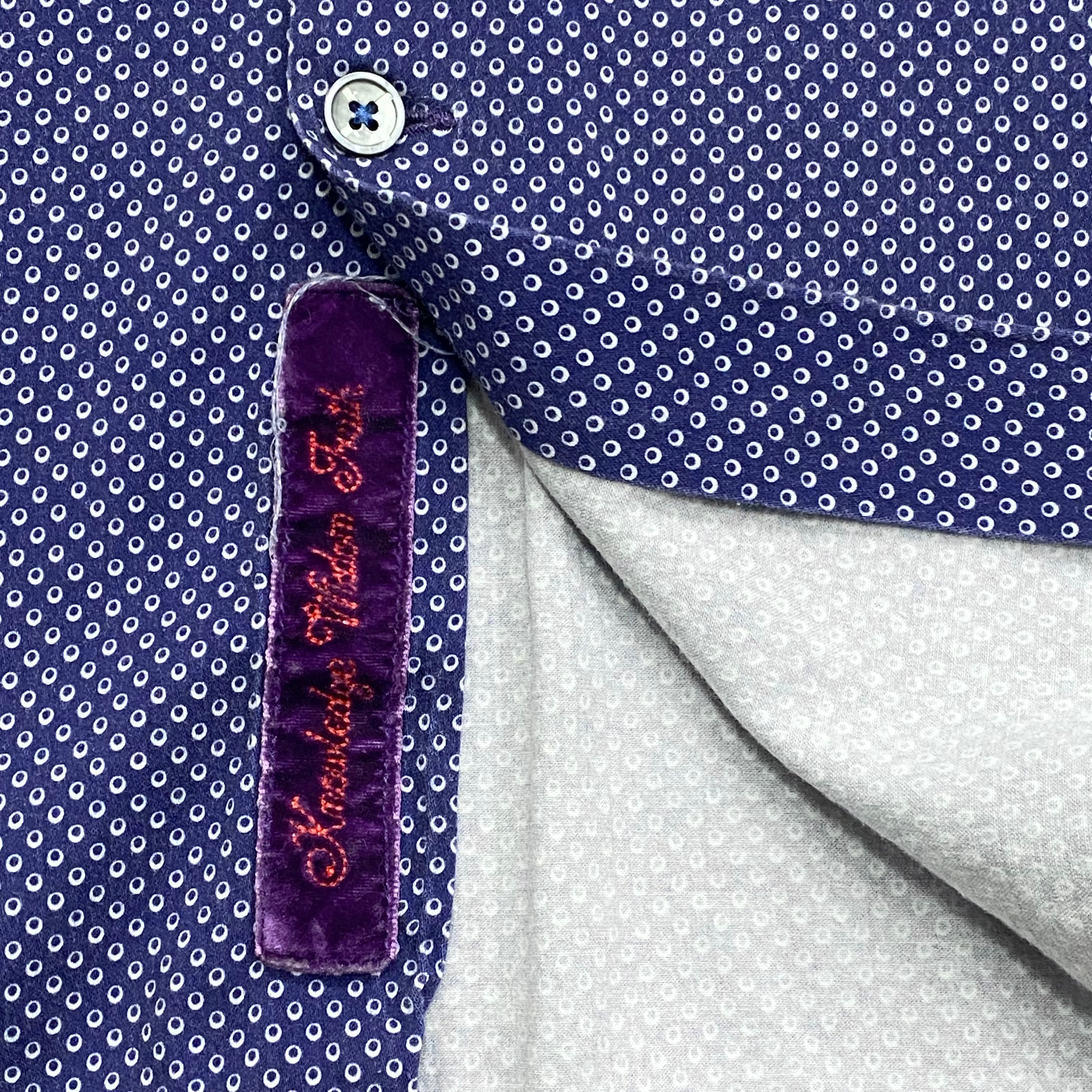 Robert Graham Tailored Fit Stretch Button Up Shirt Large 16.5