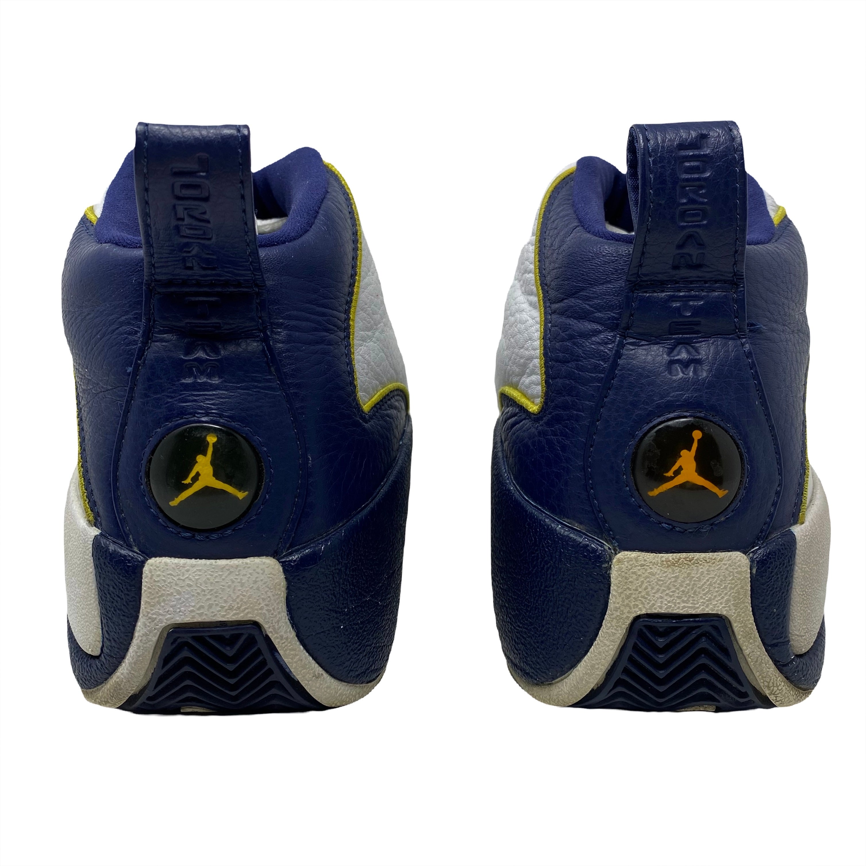 Vintage 1999 Jordan Team Blue Gold White Sneakers 13