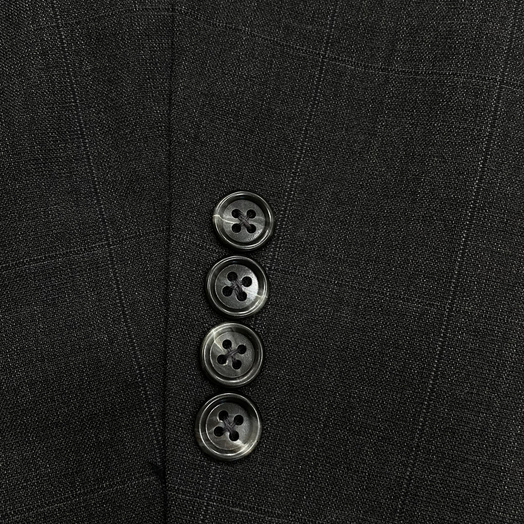 Vintage Burberrys Window Pane Check Gray Wool Blazer Jacket Men’s 42 L