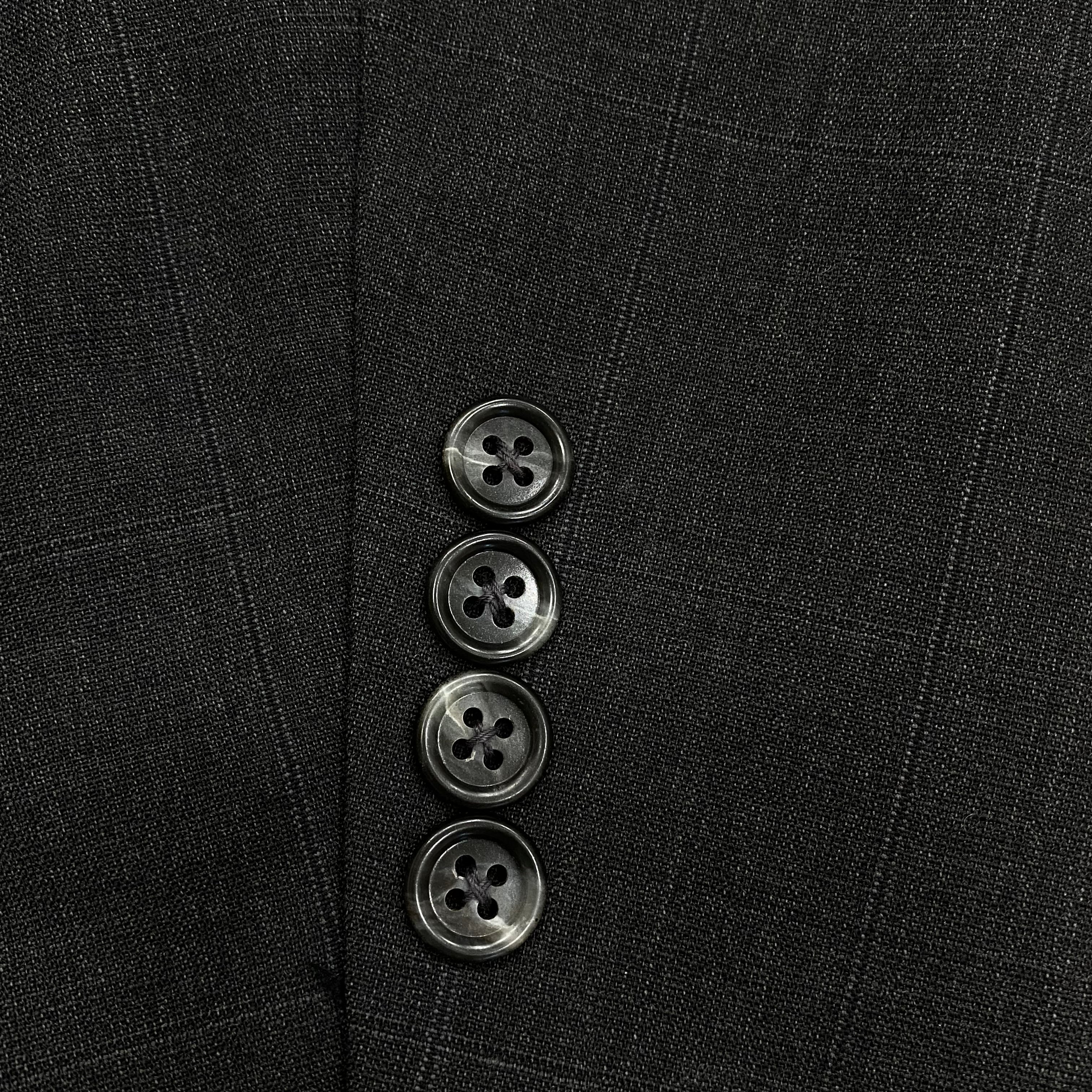 Vintage Burberrys Window Pane Check Gray Wool Blazer Jacket Men’s 42 L