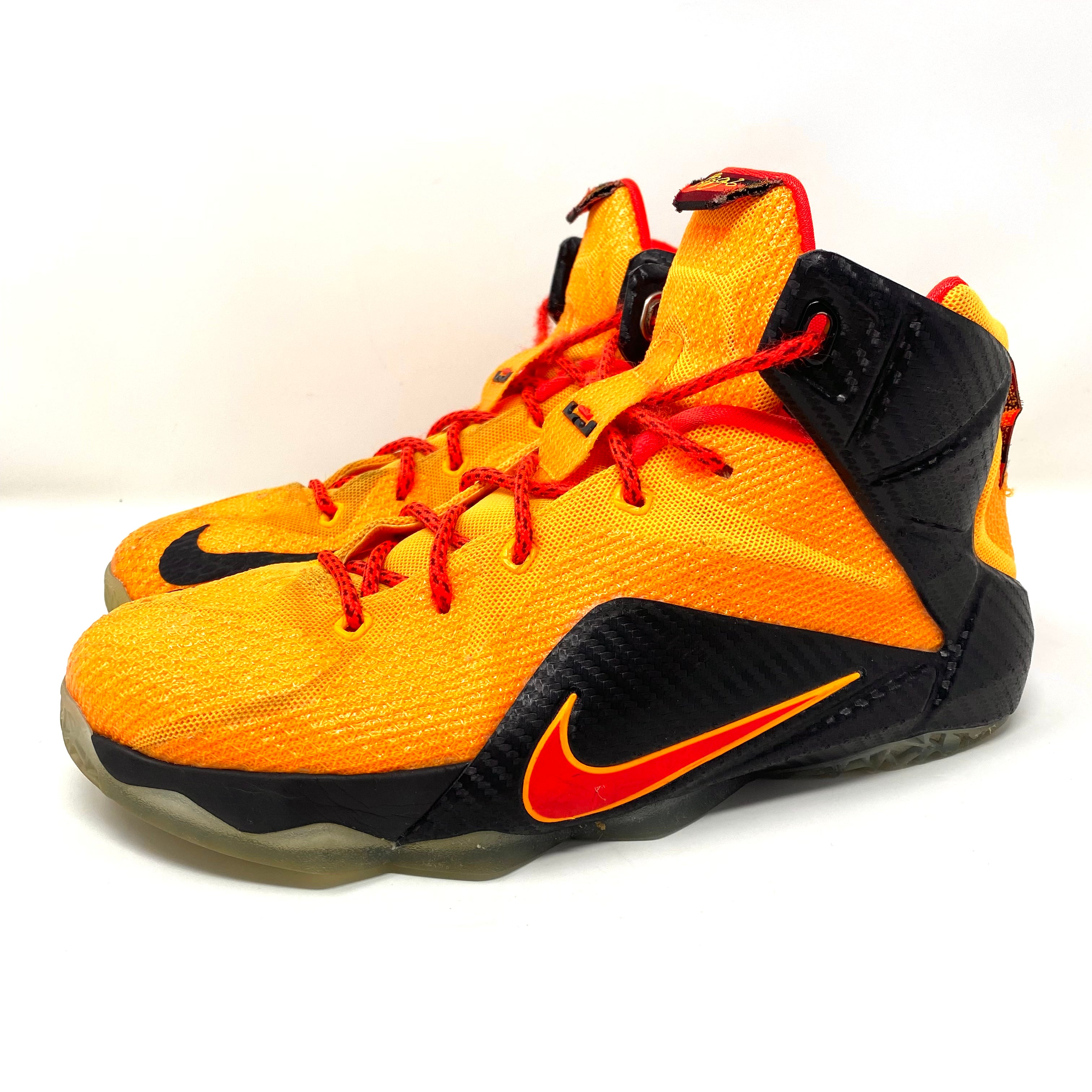 Nike LeBron 12 XII GS Laser Orange Witness 685181 830 Basketball Sneak Subtle Flex Streetwear