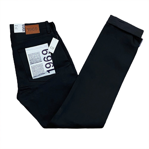 Gap 1969 Slim Fit Black Japanese Selvedge Jeans 29 x 32