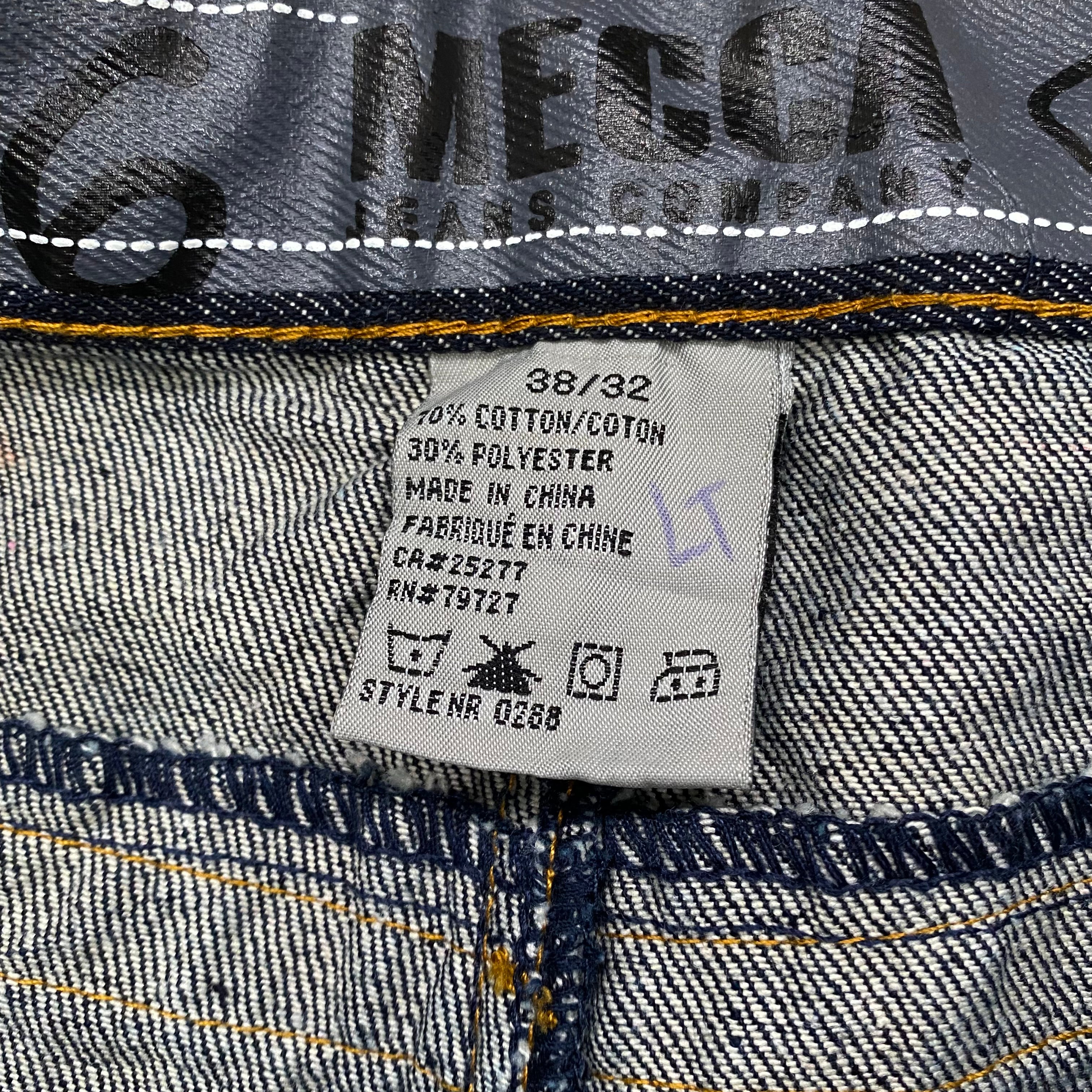 Vintage Mecca Urban Straight Medium Rise Black Jeans 38 x 32