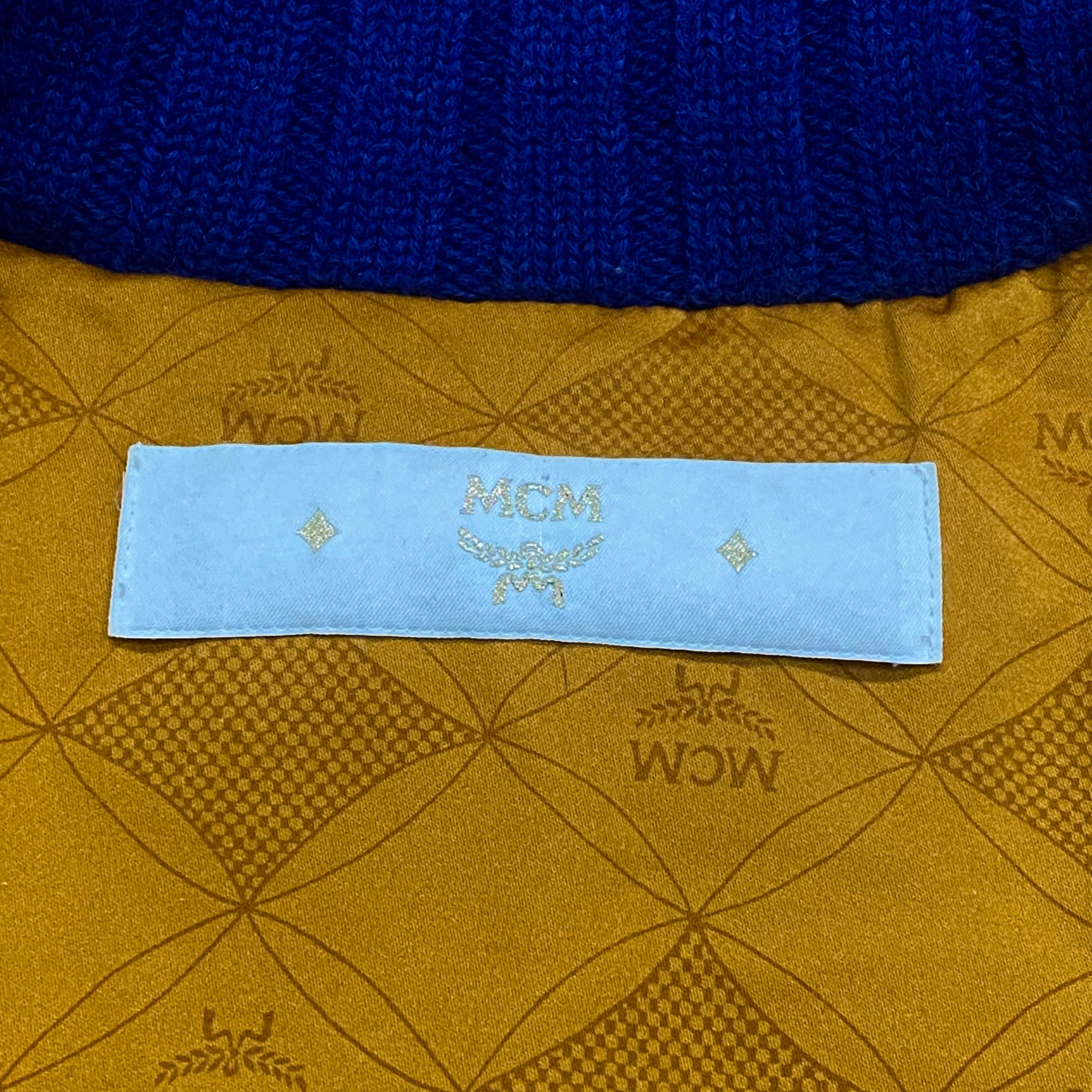 MCM Nylon & Wool Collar/Sleeves Monogram Lined Padded Full Zip Jacket Women’s 40