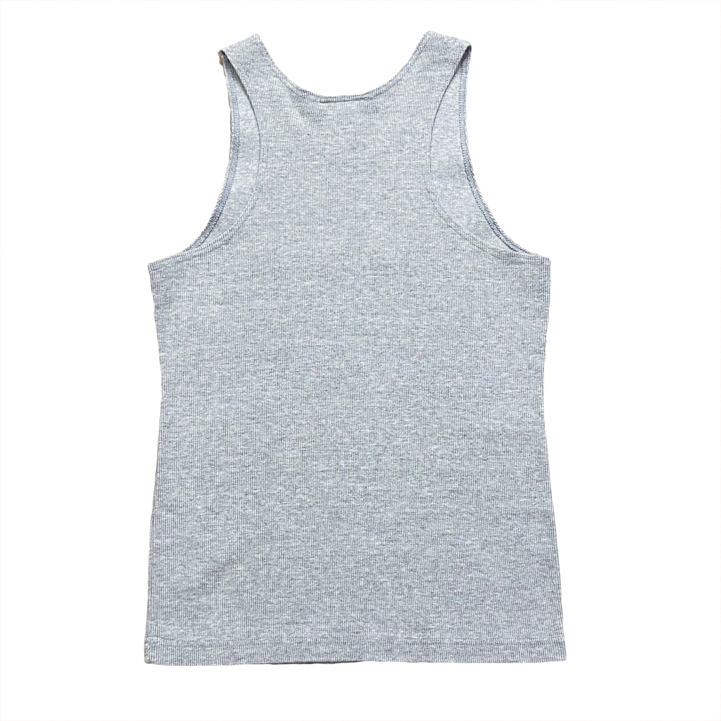 Vintage World Gym Embroidered Ribbed Tank Top Youth Large