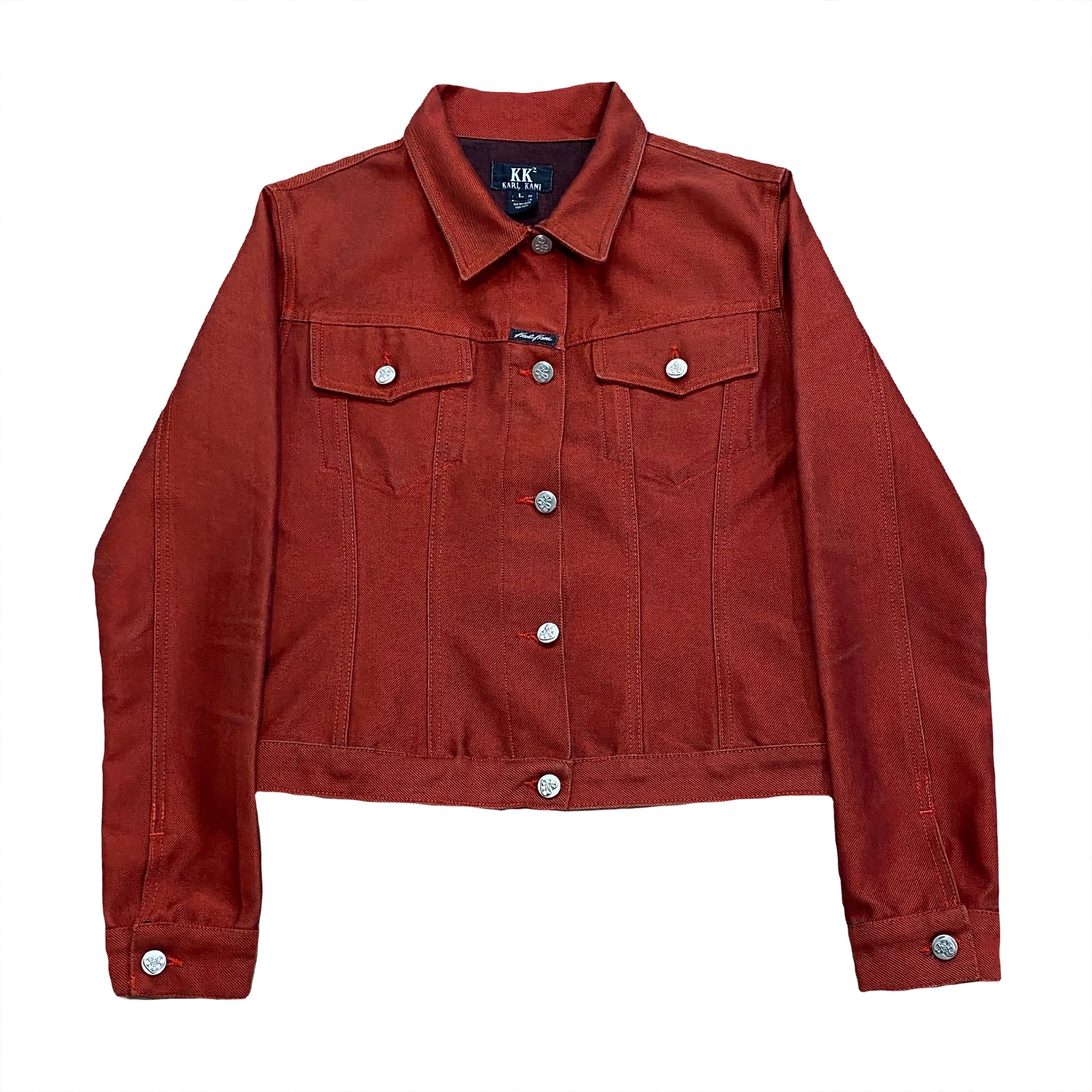 Vintage Karl Kani KK2 Rust Metallic Denim Jacket Women’s Large