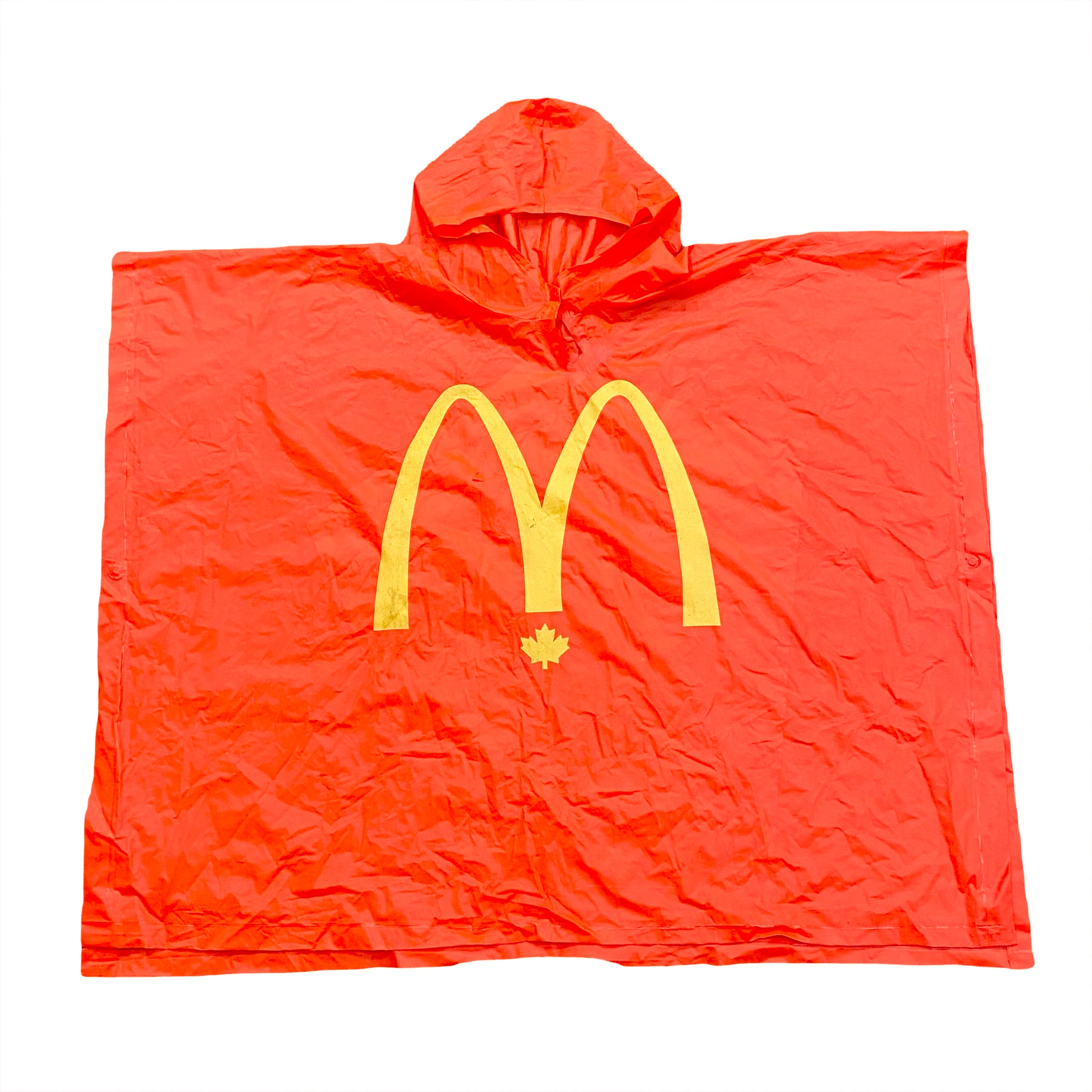 Vintage McDonalds Canada Ronald McDonald Neon Poncho Rain Jacket Kids One Size