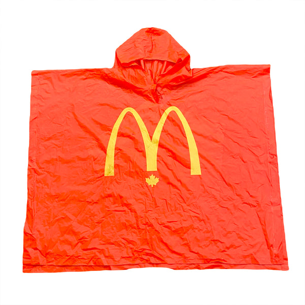 Vintage McDonalds Canada Ronald McDonald Neon Poncho Rain Jacket Kids One Size