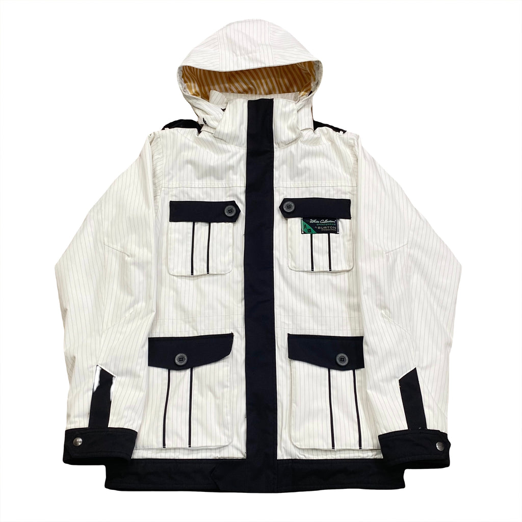 Burton The White Collection Heaven’s Reward Pinstripe Snowboard Jacket XS