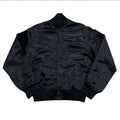 Vintage 80’s CBS TV Network Embroidered Black Satin Jacket Women’s Medium