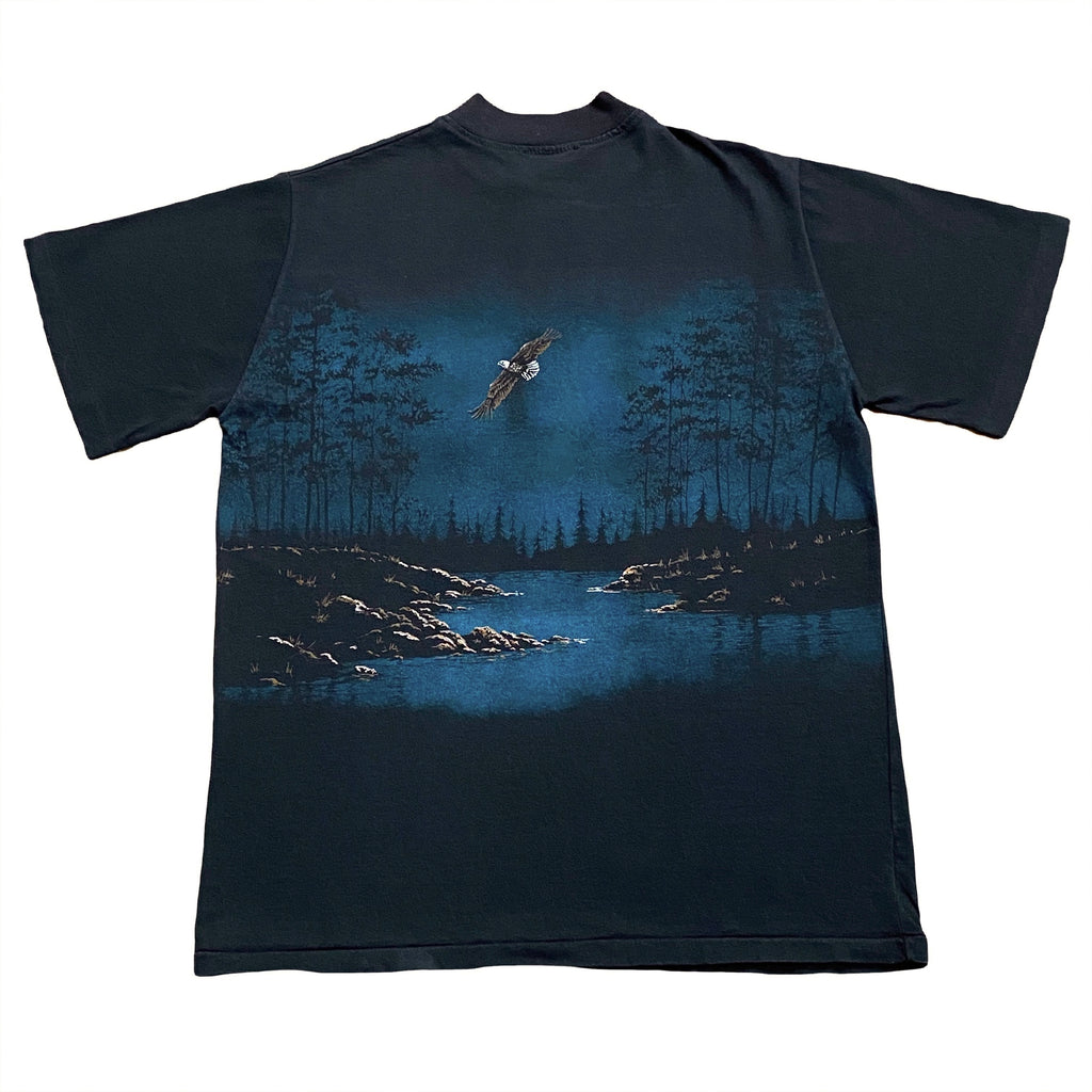 Vintage 1992 Art Unlimited Sportswear Alaska Eagle Double Sided T-Shirt Medium