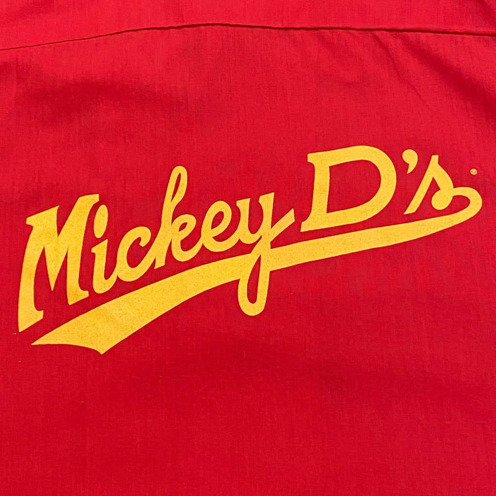 Vintage McDonald’s Mickey D’s Spell Out Button Up Shirt XL