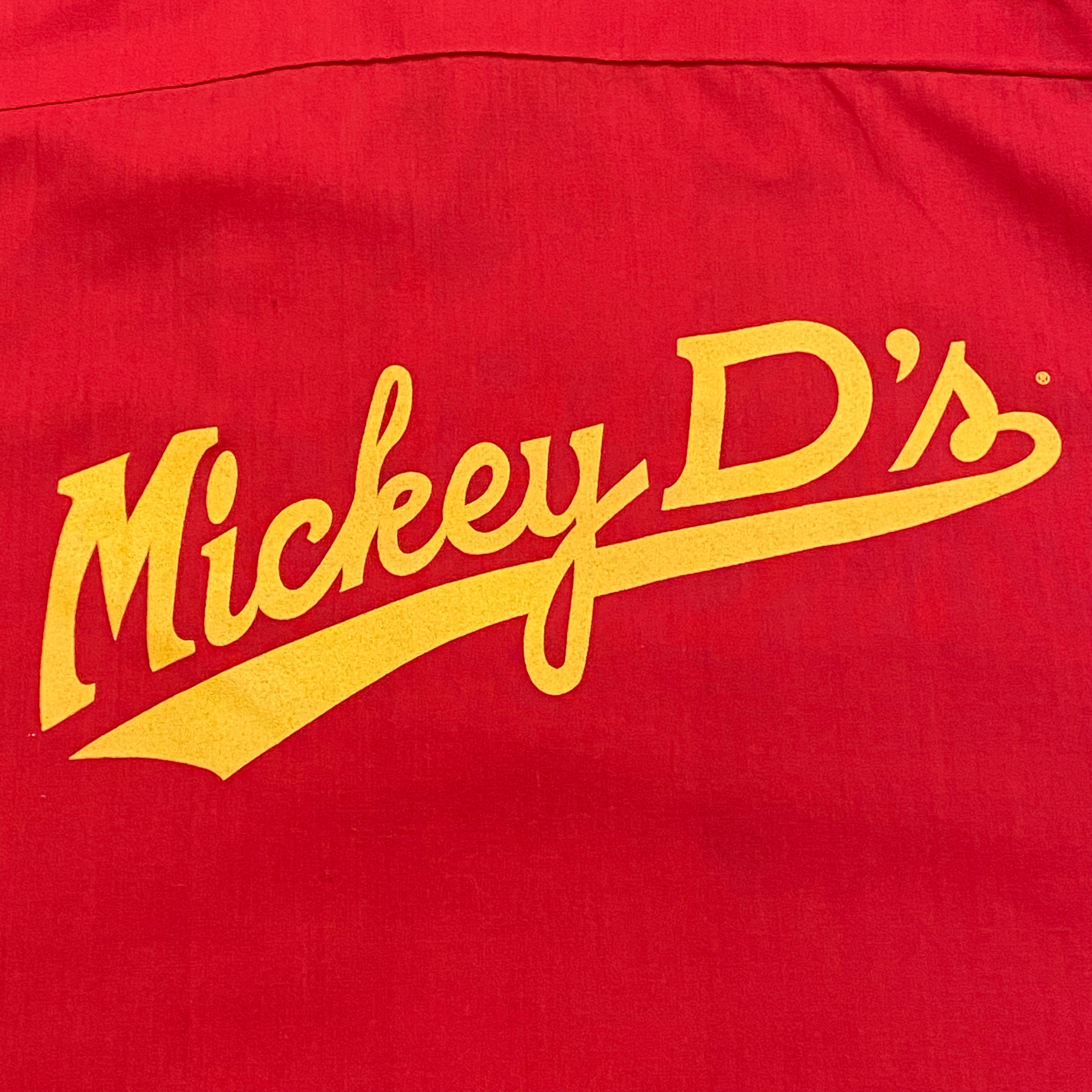 Vintage McDonald’s Mickey D’s Spell Out Button Up Shirt XL