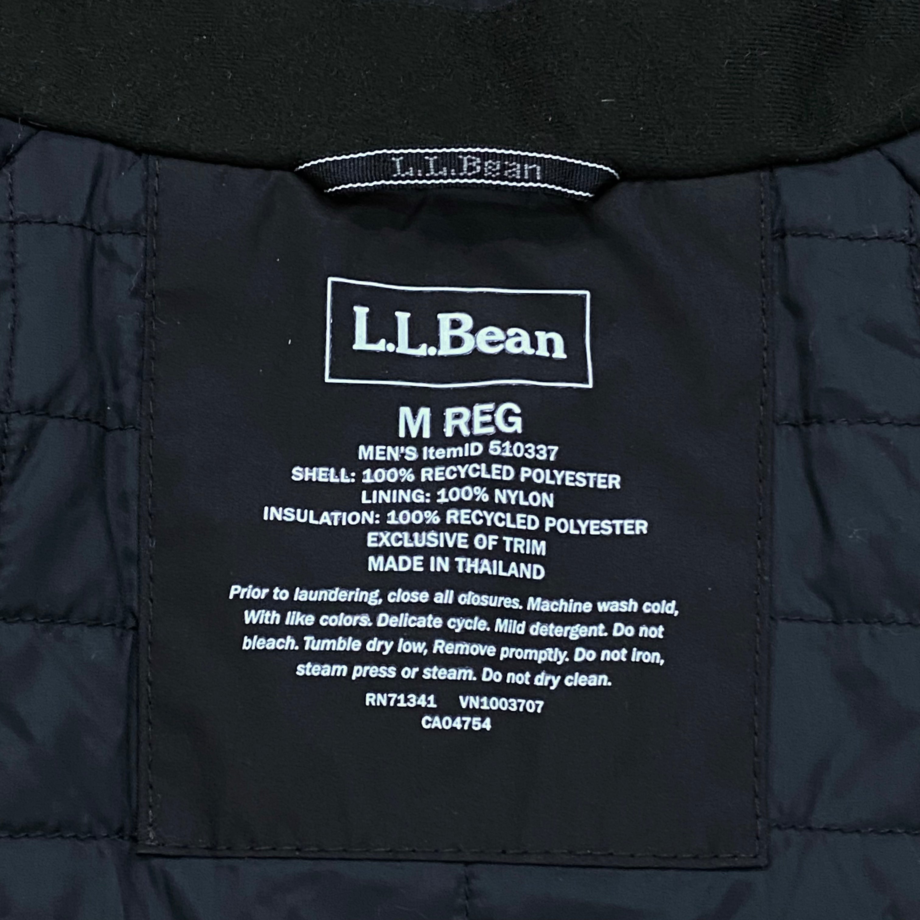 LL Bean Wildcat Black Waterproof Primaloft Insulated Jacket Medium